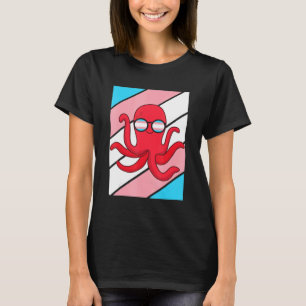 Camiseta Bandeira Transgênero Orgulho do Polvo Aliado Orgul