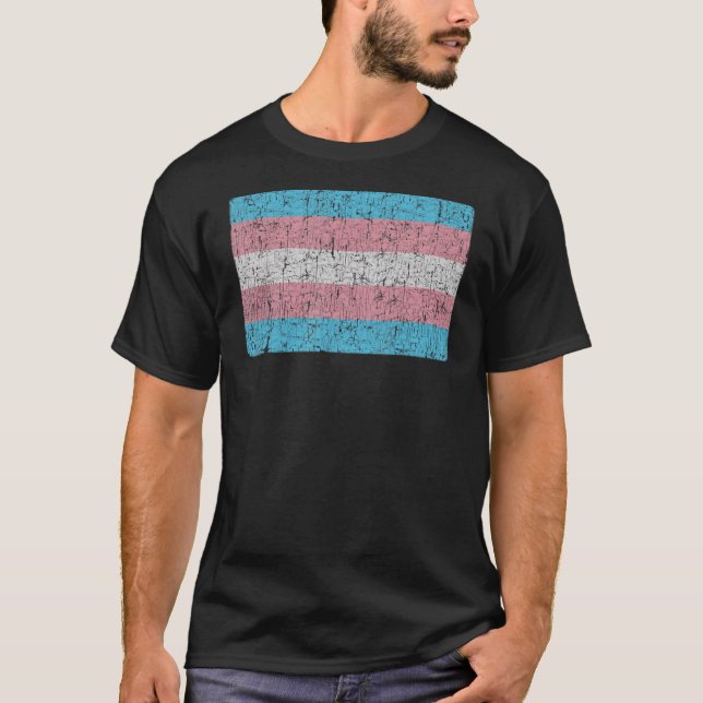 Camiseta Bandeira Transgênero Pride Sinalizador Trans (Frente)