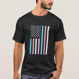 Camiseta Bandeira Transsexual América dos EUA Direitos LGBT