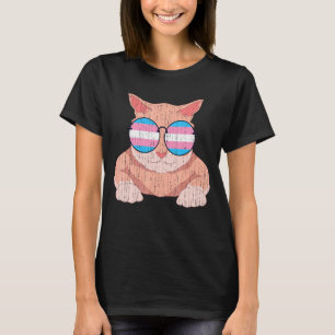 Camiseta Bandeira Transsexual T de Óculos de Sol Legal de O