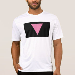 Camiseta bandeira triângulo rosa SlipperyJoe's símbolo rosa