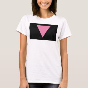 Camiseta bandeira triângulo rosa SlipperyJoe's símbolo rosa