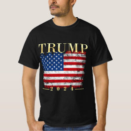 Camiseta Bandeira Trump 2024 Dourada Vintage Grunge EUA