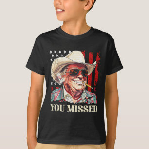 Camiseta Bandeira Trump Ocidental Cowboy Você Perdeu Trump 