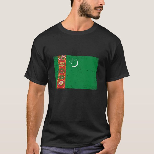 Camiseta Bandeira Turcomena Turcomenistão (Frente)