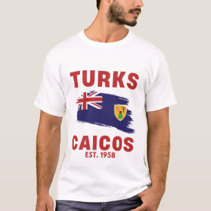 Camiseta Bandeira Turks e Caicos