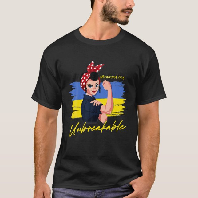 Camiseta Bandeira Ucraniana (Frente)