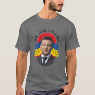 Camiseta Bandeira Ucraniana com o Presidente Volodymyr Zele