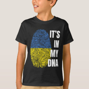 Camiseta Bandeira ucraniana Impressão digital DNA Ucrânia