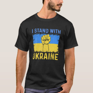 Camiseta Bandeira Ucraniana Levantou Resistência I À Ucr