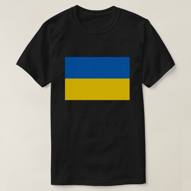 Camiseta Bandeira Ucraniana Solidariedade (Frente do Design)