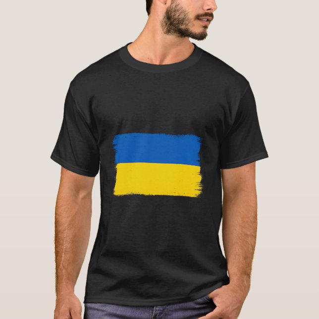 Camiseta Bandeira Ucraniana Ucrânia (Frente)