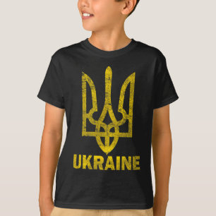 Camiseta Bandeira ucraniana vintage bandeira da Ucrânia 1 