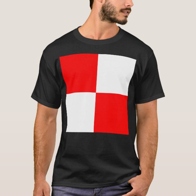 Camiseta Bandeira Uniforme de Sinais Marítimos Internaciona (Frente)