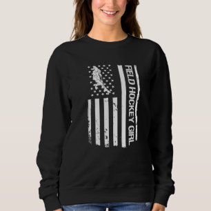 Camiseta Bandeira Usa de Garota de Hóquei em Campo