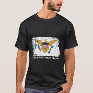 Camiseta Bandeira Usvi Feita Nas Ilhas Virgens Dos Eua
