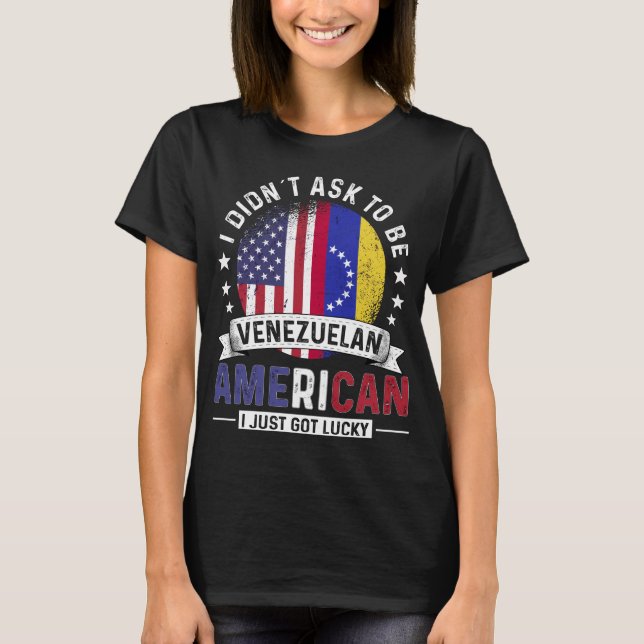 Camiseta Bandeira venezuelana americana Orgulho Venezuela (Frente)
