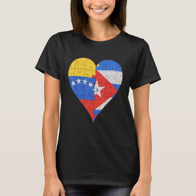 Camiseta Bandeira venezuelana Coração (Frente)