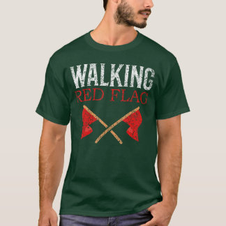 Camiseta Bandeira Vermelha Andando Piada Bandeiras Vermelha