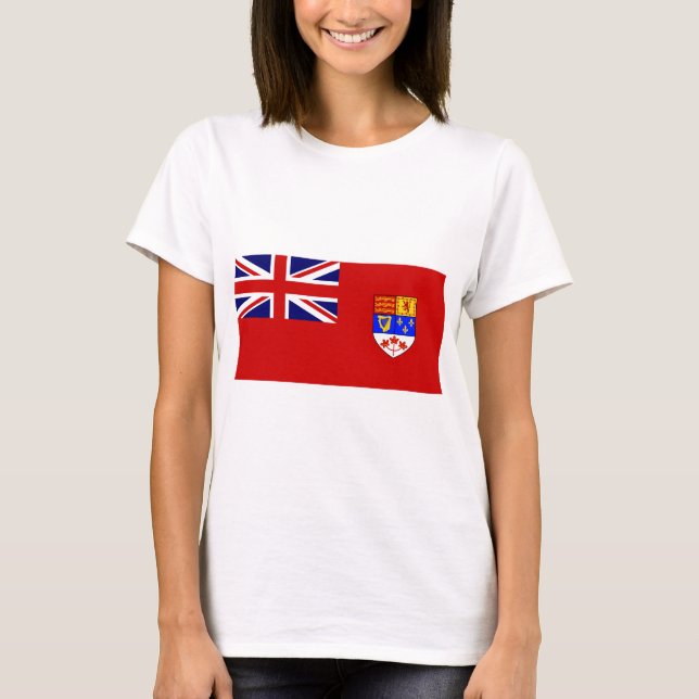 Camiseta Bandeira vermelha canadense da bandeira (Frente)