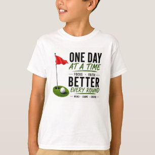 Camiseta Bandeira vermelha de golfe Tipografia de Design de
