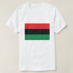 Camiseta Bandeira vermelha, preta e verde