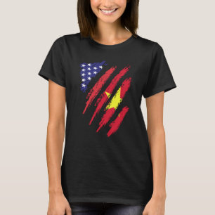 Camiseta Bandeira Vietnamita Americana Cultivada EUA Patrim