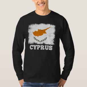 Camiseta Bandeira Vintage Chipre País Bandeira Retro Ciprio