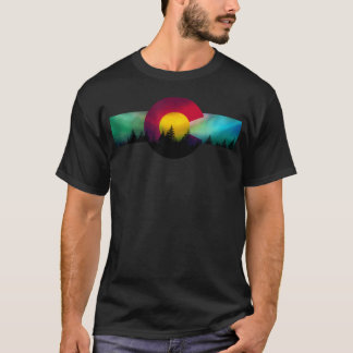 Camiseta Bandeira Vintage Colorado Montanhas Rochosas Camin