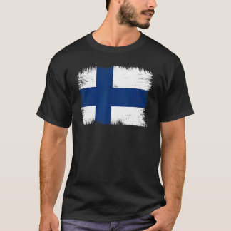 Camiseta Bandeira Vintage da Finlândia Dia da Independência