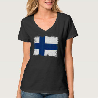 Camiseta Bandeira Vintage da Finlândia Dia da Independência