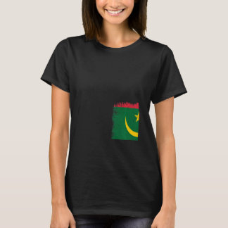 Camiseta Bandeira Vintage da Mauritânia Dia da Independênci