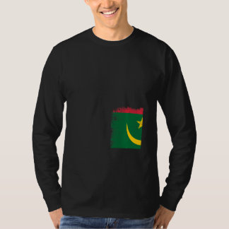 Camiseta Bandeira Vintage da Mauritânia Dia da Independênci