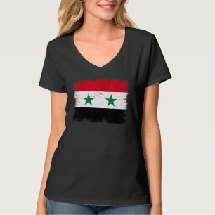 Camiseta Bandeira vintage da República Árabe Síria Independ