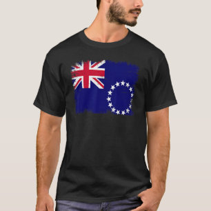 Camiseta Bandeira Vintage das Ilhas Cook Dia da Independênc