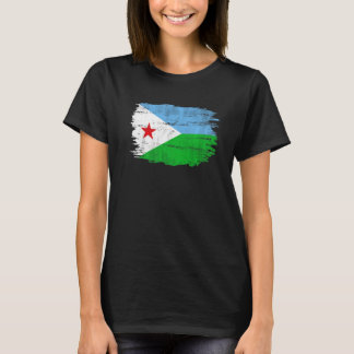 Camiseta Bandeira Vintage do Djibuti