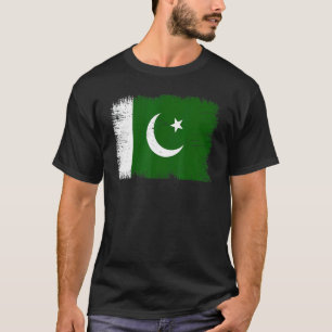 Camiseta Bandeira Vintage do Paquistão Dia da Independência