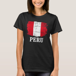 Camiseta Bandeira Vintage do Peru para Peruanos