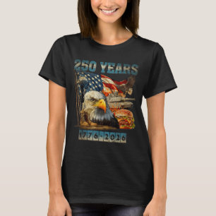 Camiseta Bandeira Vintage Eagle EUA 250 Anos 1776-2026 250º