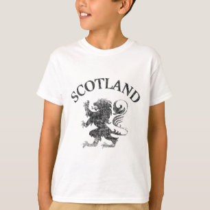 Camiseta Bandeira Vintage Escocesa Leão Rampante Escócia Ru