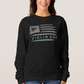 Camiseta Bandeira Vintage EUA Violino Músico Pai Violinista