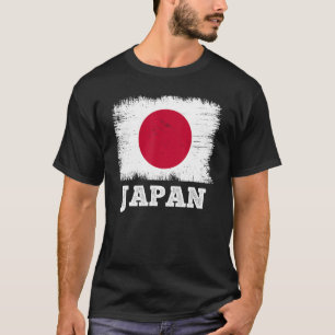 Camiseta Bandeira Vintage Japão País Bandeira Retro Japones