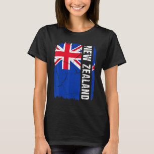 Camiseta Bandeira Vintage Kiwi Orgulho da Nova Zelândia Raí