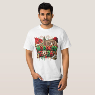 Camiseta Bandeira Vintage Marroquina Marroquina Africana