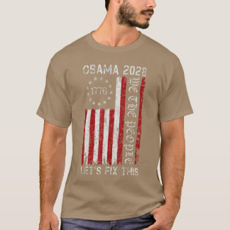 Camiseta Bandeira Vintage Obama Retro Patriótica 2028 Polít