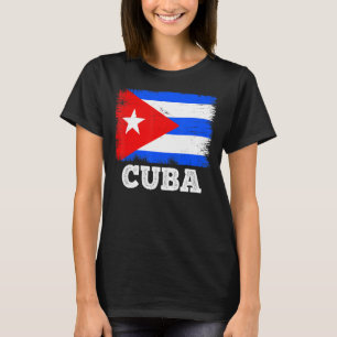 Camiseta Bandeira Vintage País Cuba Bandeira Retroativa Cub