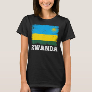 Camiseta Bandeira Vintage Ruanda País Retro Sinalizador Rua