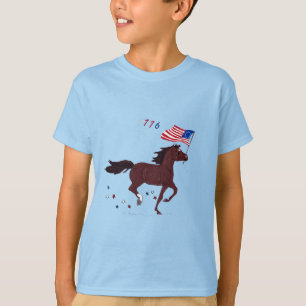 Camiseta Bandeira Voando 1776 Pony