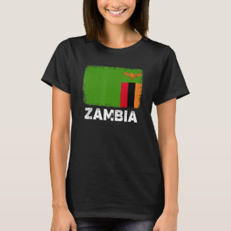 Camiseta Bandeira Zâmbia Apoio a Mulheres Pessoas Zambianas