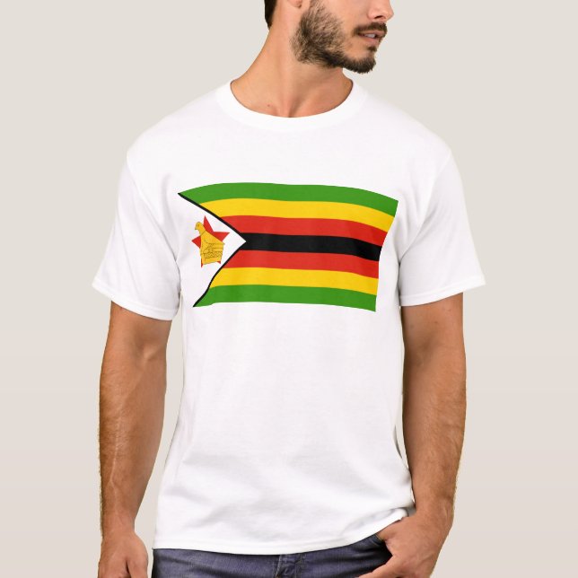 Camiseta bandeira zimbabwe (Frente)